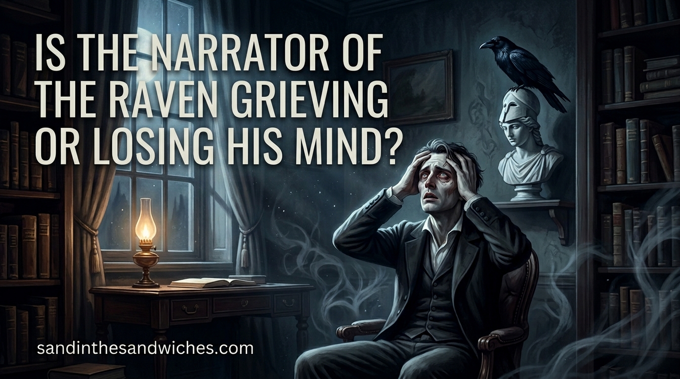 Is the Narrator of The Raven Grieving or Losing His Mind