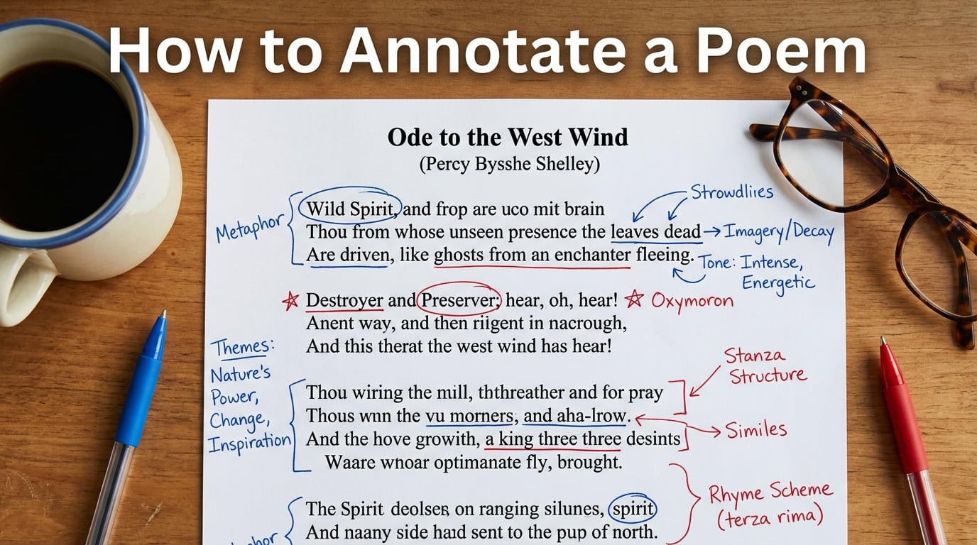 How to annotate a poem like an English teacher