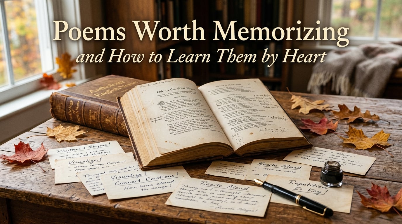 Poems worth memorizing and how to learn them by heart