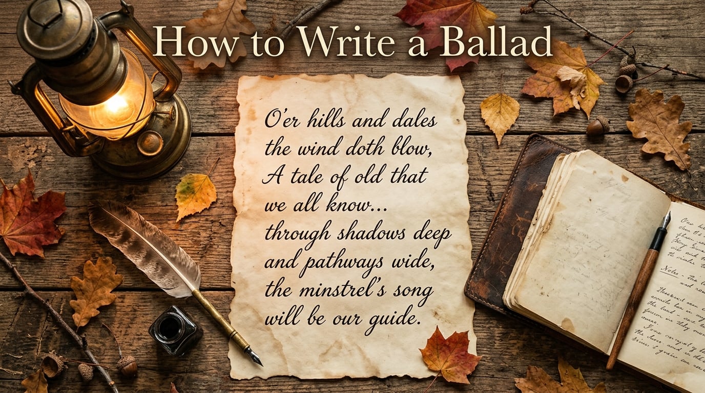 How to write a ballad and tell a story in verse