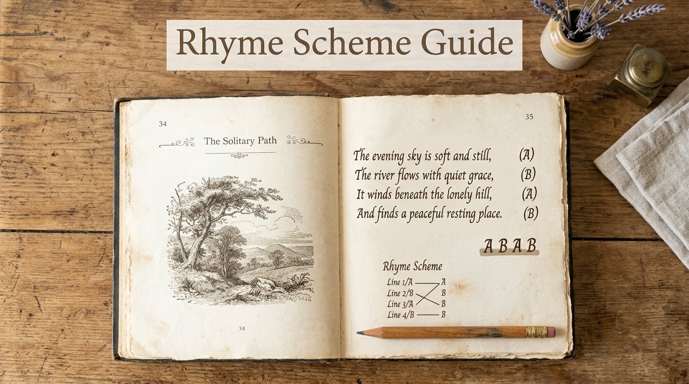 How to identify a rhyme scheme and write it down