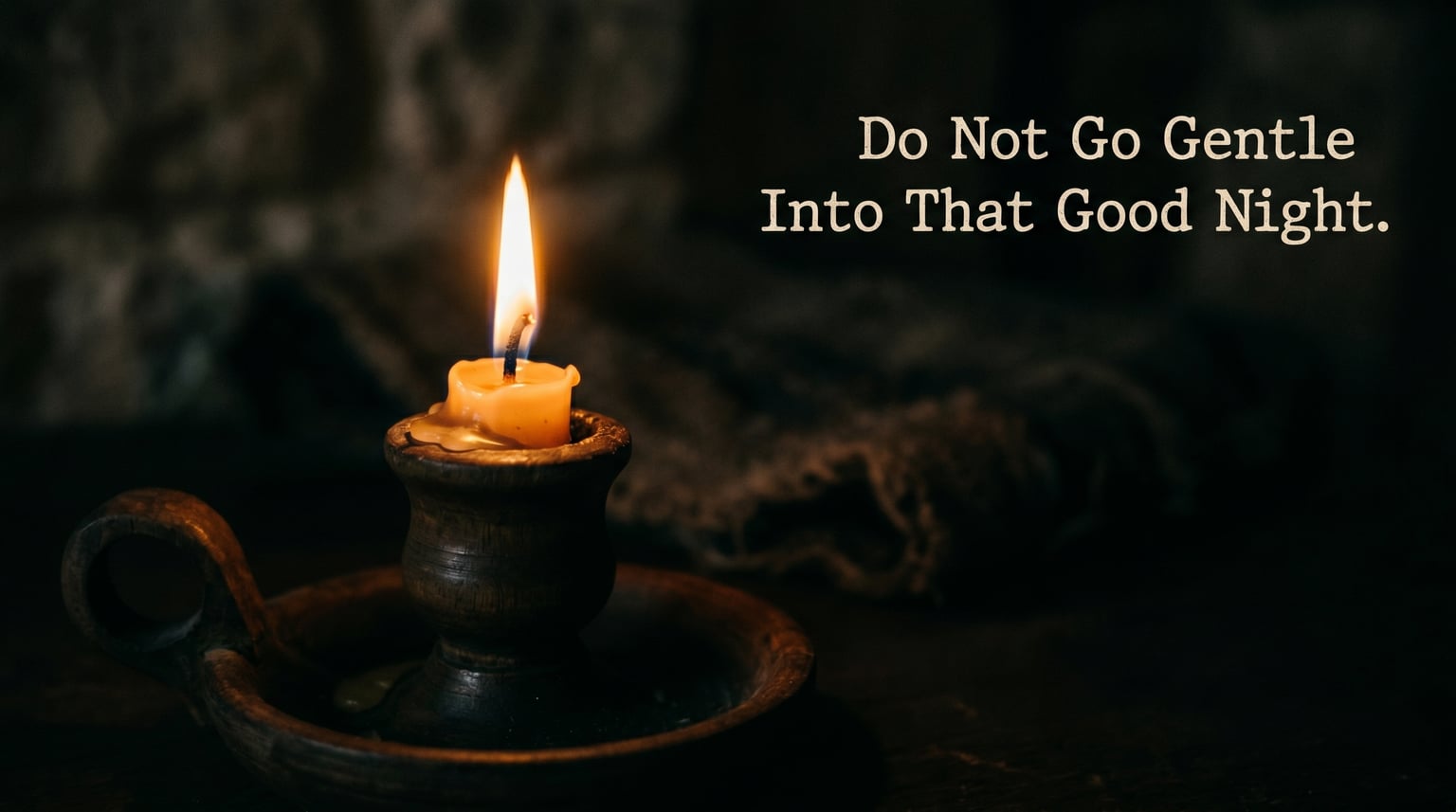 What Do Not Go Gentle Into That Good Night is begging us to do