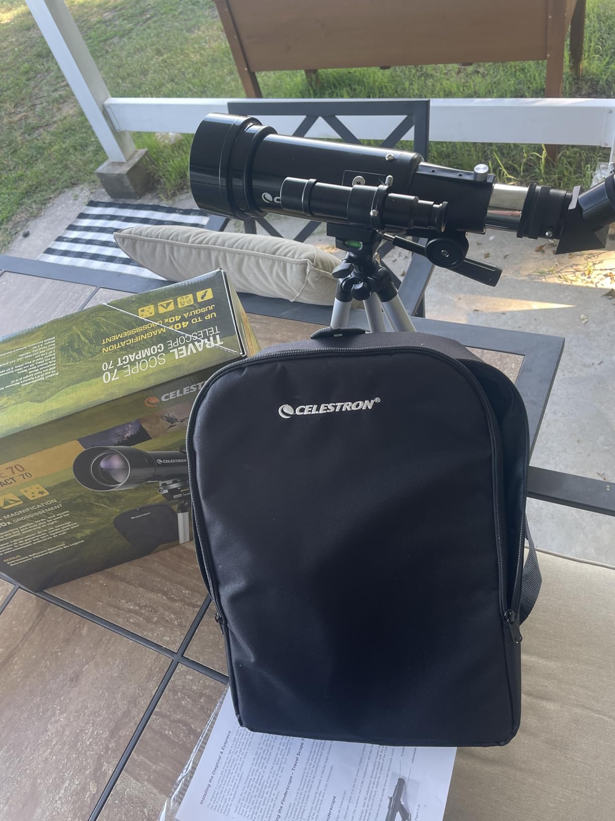 Celestron Travel Scope 70mm Beginner Portable Telescope with Backpack | 70mm Refractor Telescope Kit, Bright Lunar & Planetary Views, Day & Night Use, Quick No-Tool Setup customer photo 1