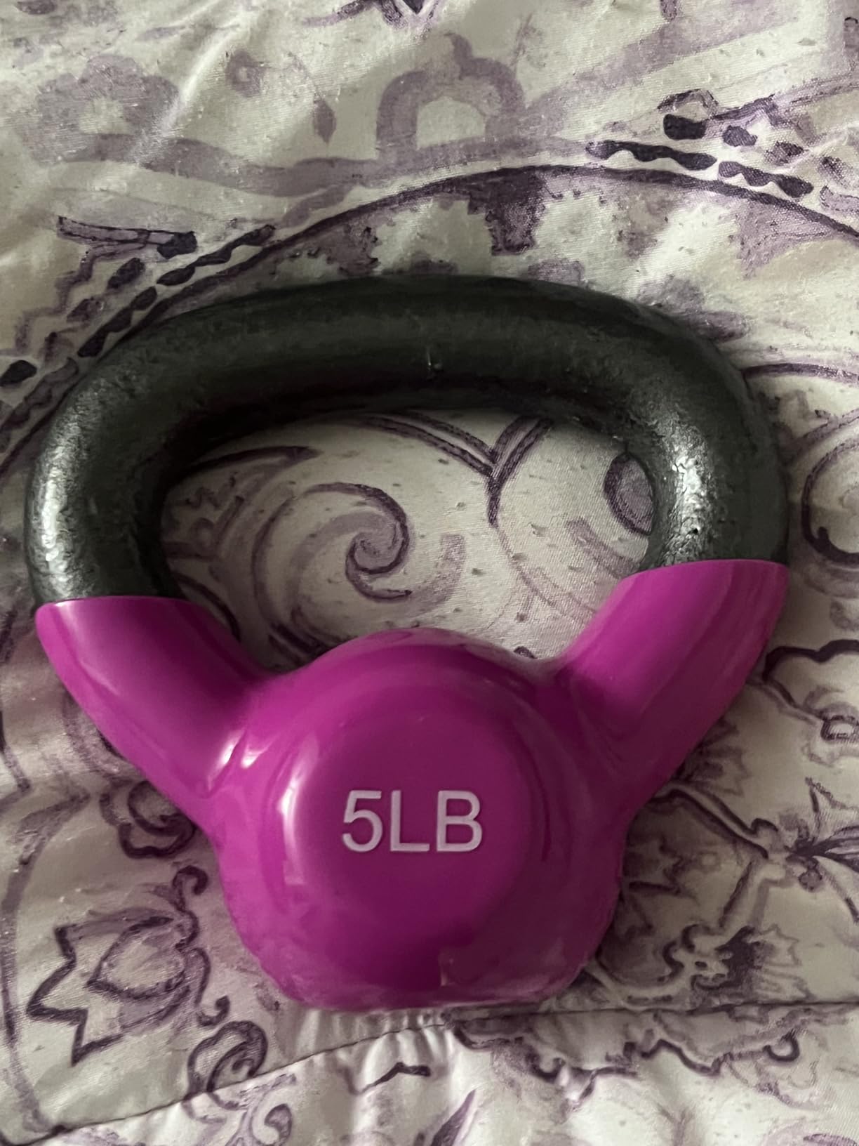 Sunny Health & Fitness Vinyl Coated Cast Iron Kettlebell 5-25 lb customer photo 1