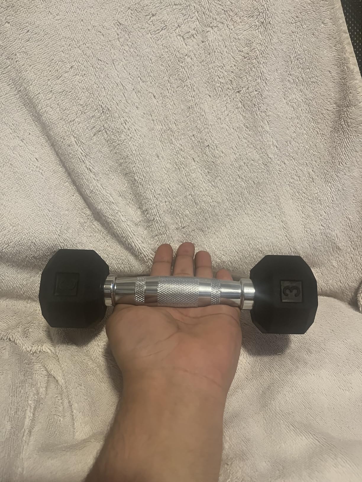 Dumbbells Hand Weights Set of 2 - Rubber Hex Chrome Handle Exercise & Fitness Dumbbell for Home Gym Equipment Workouts Strength Training Free Weights for Women, Men customer photo 1