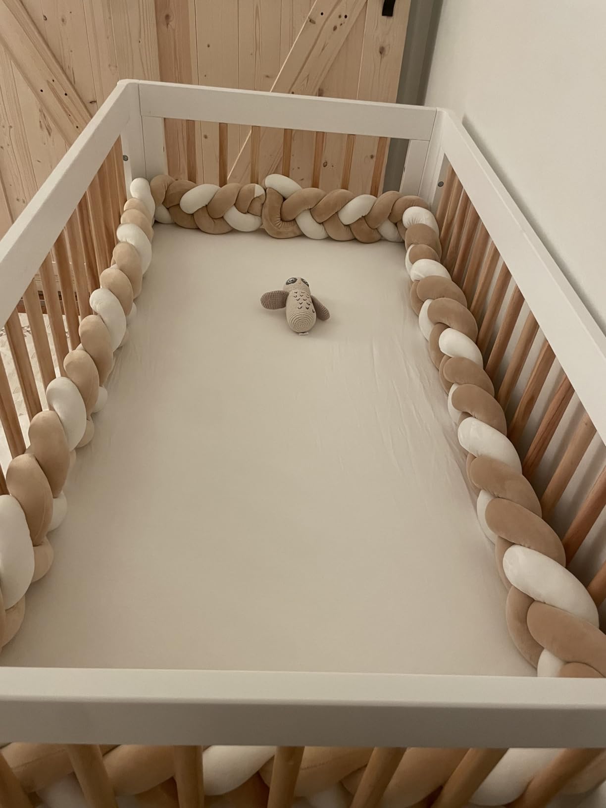 Babyletto Lolly 3-in-1 Convertible Crib with Toddler Bed Conversion Kit in White and Natural, Greenguard Gold Certified customer photo 1