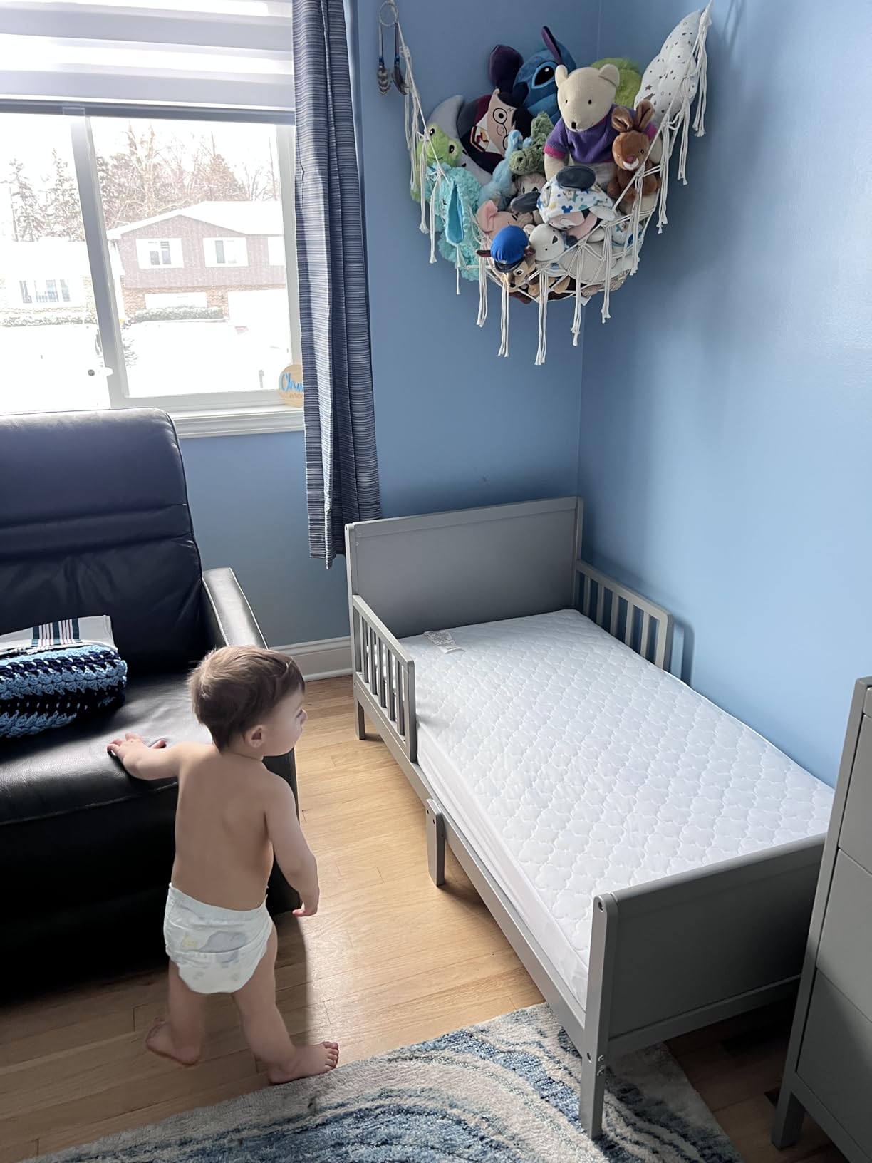 Delta Children Fancy Wood Toddler Bed, Grey customer photo 1