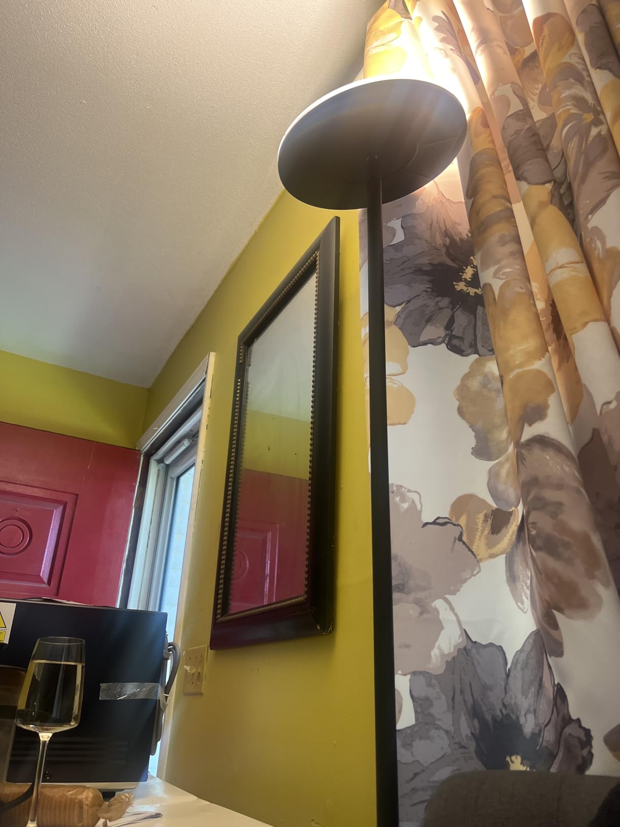 Brightech Sky LED Floor lamp, Torchiere Super Bright Floor Lamp for Living Room Decor & Office - Dimmable, Tall Standing Torch Lamp with Warm Light for Bedroom & Reading - Gold Brass customer photo 1