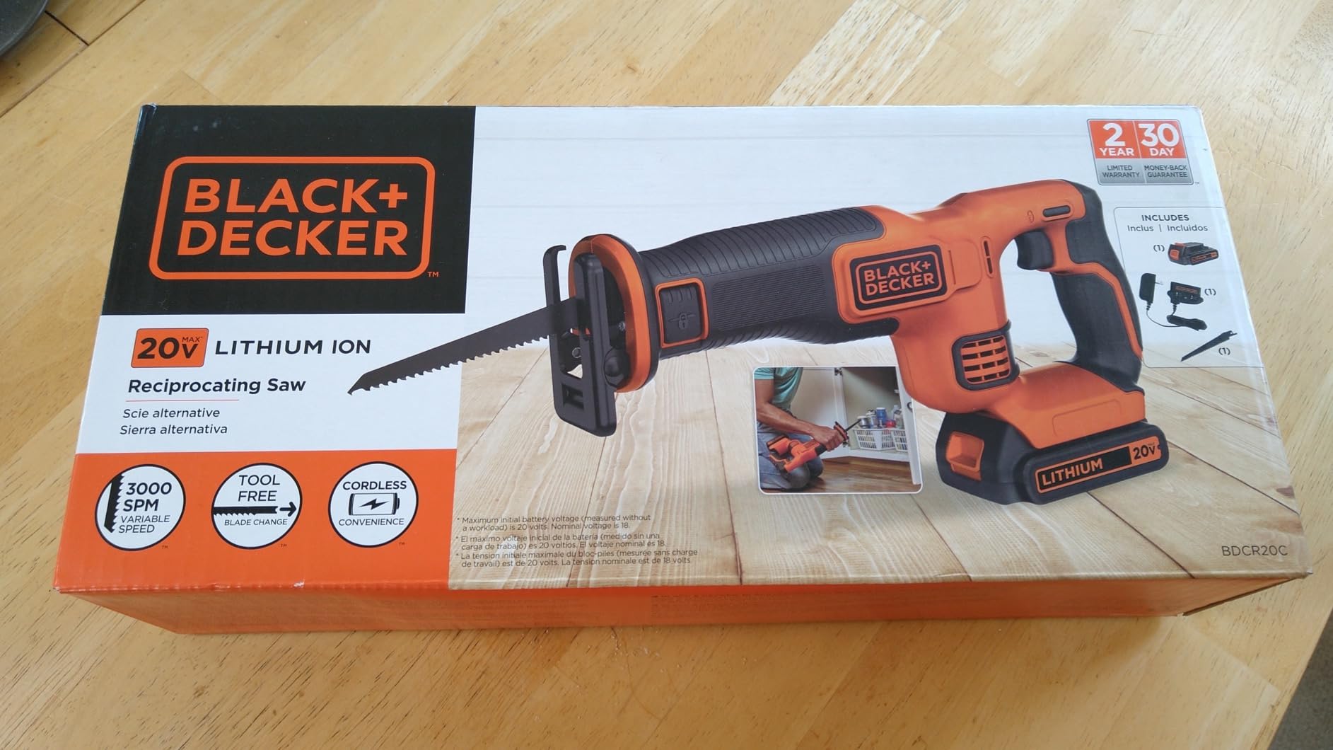 BLACK+DECKER 20V MAX Cordless Reciprocating Saw Kit (BDCR20C) customer photo 2