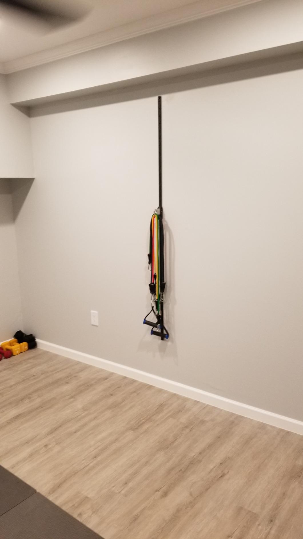 Space Saver Gym Resistance Bands Wall Anchor for At Home Fitness Workouts with 1 Rail and 1 Rail Car customer photo 1