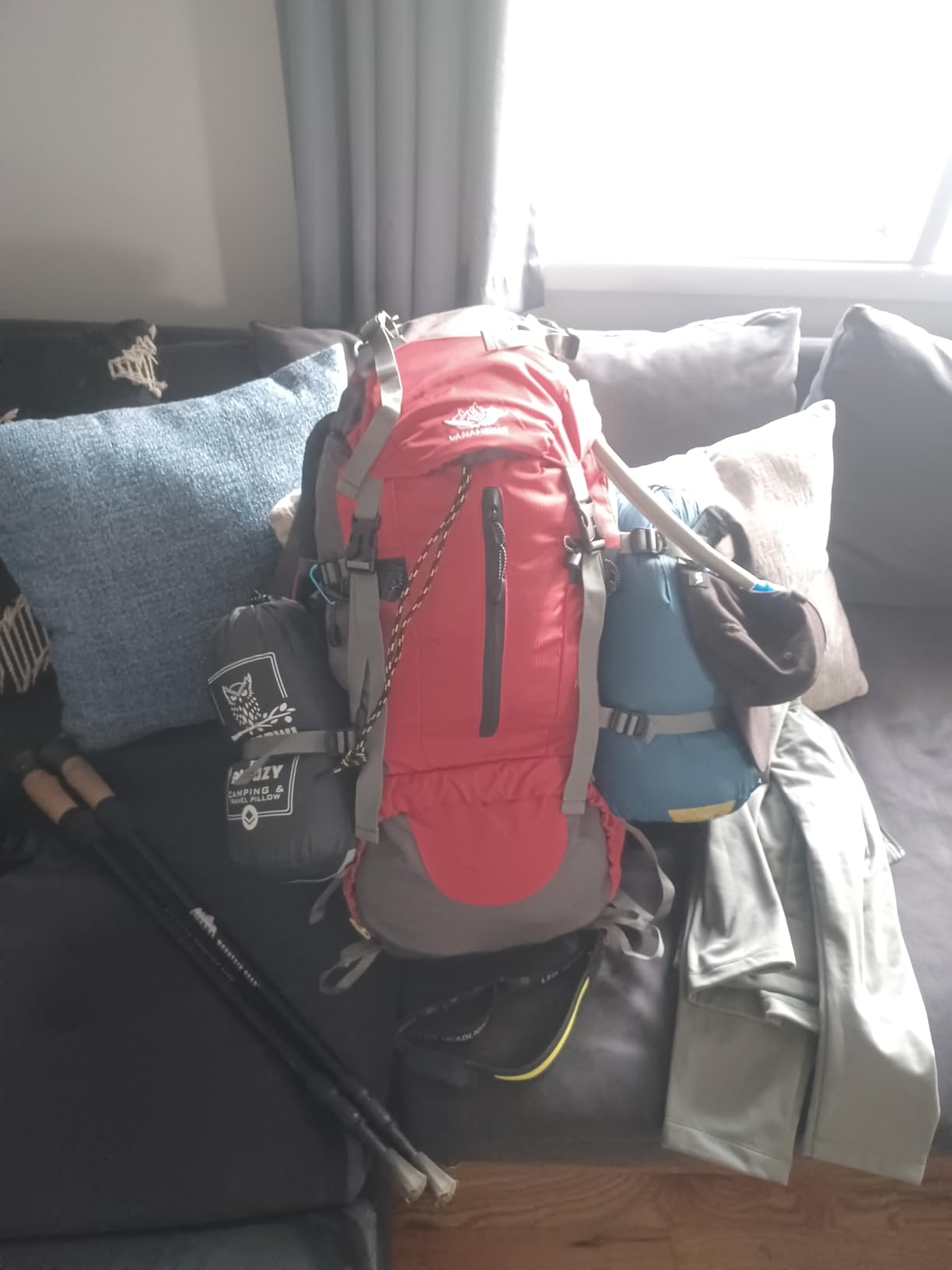 WoneNice 50L(45+5) Waterproof Hiking Backpack Outdoor Daypack w/Rain Cover customer photo 1