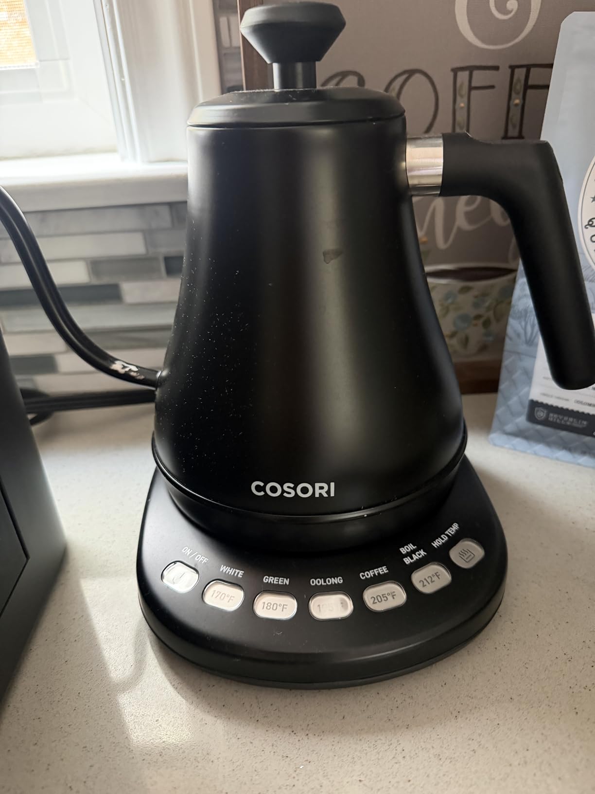 Cosori Electric Gooseneck Kettle, 5 Temperature Control Presets, 100% Stainless Steel Inner, 0.8L customer photo 2