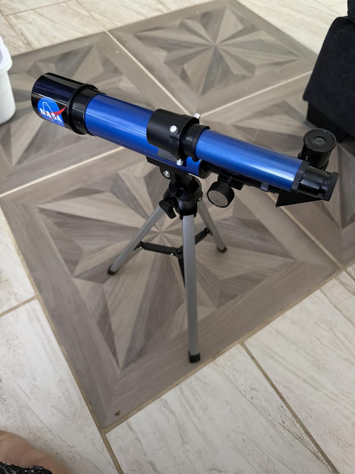 NASA Lunar Telescope for Kids Ages 8-12 with Tripod and Finder Scope | 90x Magnification, Two Eyepieces, Tabletop Tripod, Beginner Astronomy customer photo 1