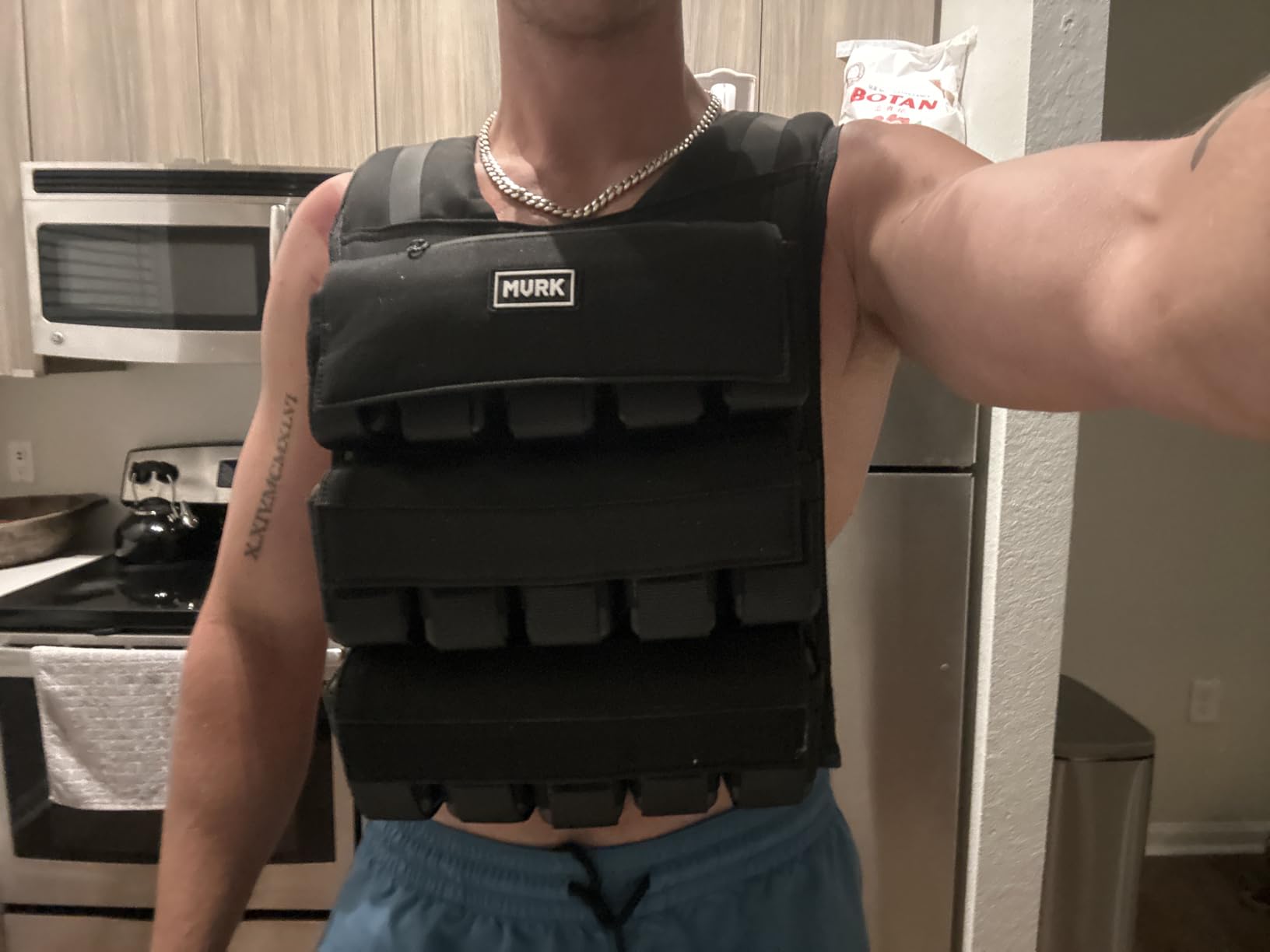 MVRK Weighted Vest Men 15lbs/25lbs/35lbs/45lbs/65lbs/100lbs - No-Bounce Adjustable Heavy Duty Rucking & Strength Training Vest with Removable Iron Weights for Calisthenics, HIIT, Hydrox customer photo 2