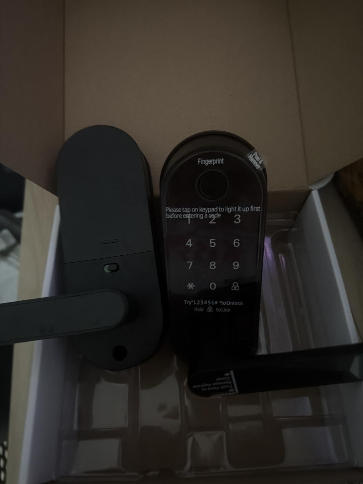 Bluetooth Fingerprint Smart Lock with Handle & Keypad - Fits Most US Doors, DIY Install, Keyless Entry: Code, FOB, Auto-Lock. Ideal for Home, Airbnb, Rental, Kids, Seniors. Alexa & Google Compatible customer photo 2