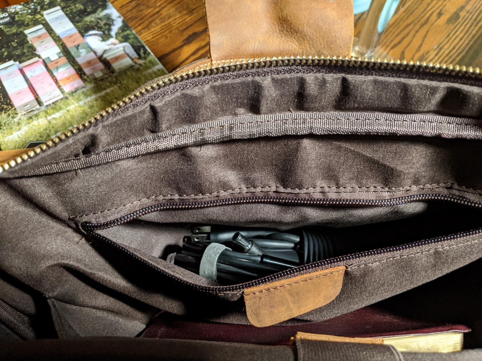 Luxorro Full-Grain Leather Briefcase for Men - Laptop Bag with Leather Computer Compartment customer photo 2