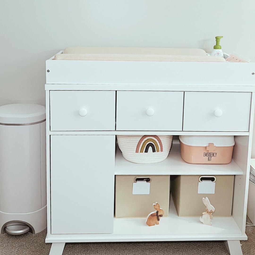 Storkcraft Modern Nursery Changing Table Dresser, White/Vintage Driftwood | GREENGUARD Gold Certified customer photo 1