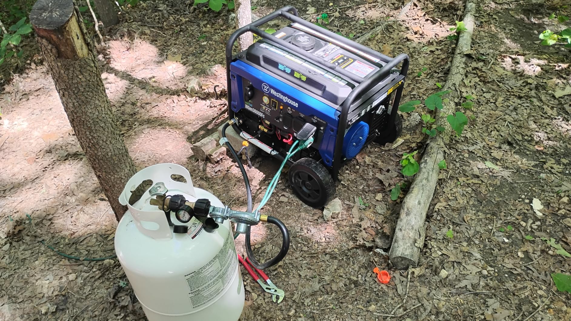 Westinghouse 4650 Peak Watt Dual Fuel Portable Generator, Remote Electric Start with Auto Choke, RV Ready 30A Outlet, Gas & Propane Powered, CO Sensor customer photo 1