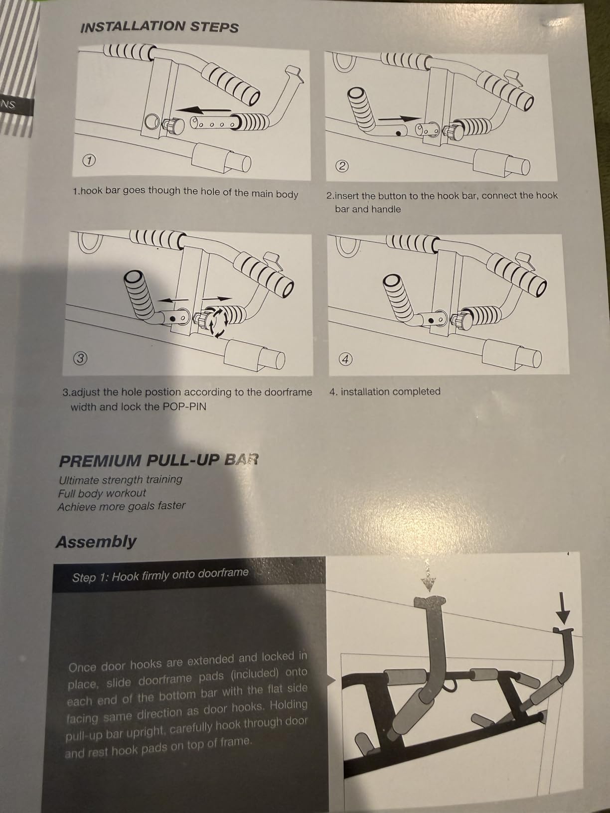 2026 Upgrade Multi-Grip Pull Up Bar with Smart Larger Hooks Technology - USA Original Patent, Designed, Shipped, Warranty customer photo 1