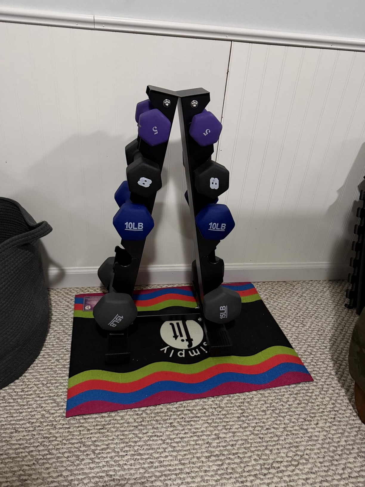 Dumbbell Rack Stand Only, Weight Rack for Dumbbells Compact A-Frame Home Gym Space Saver, 480/800 LBS Weight Capacity customer photo 2