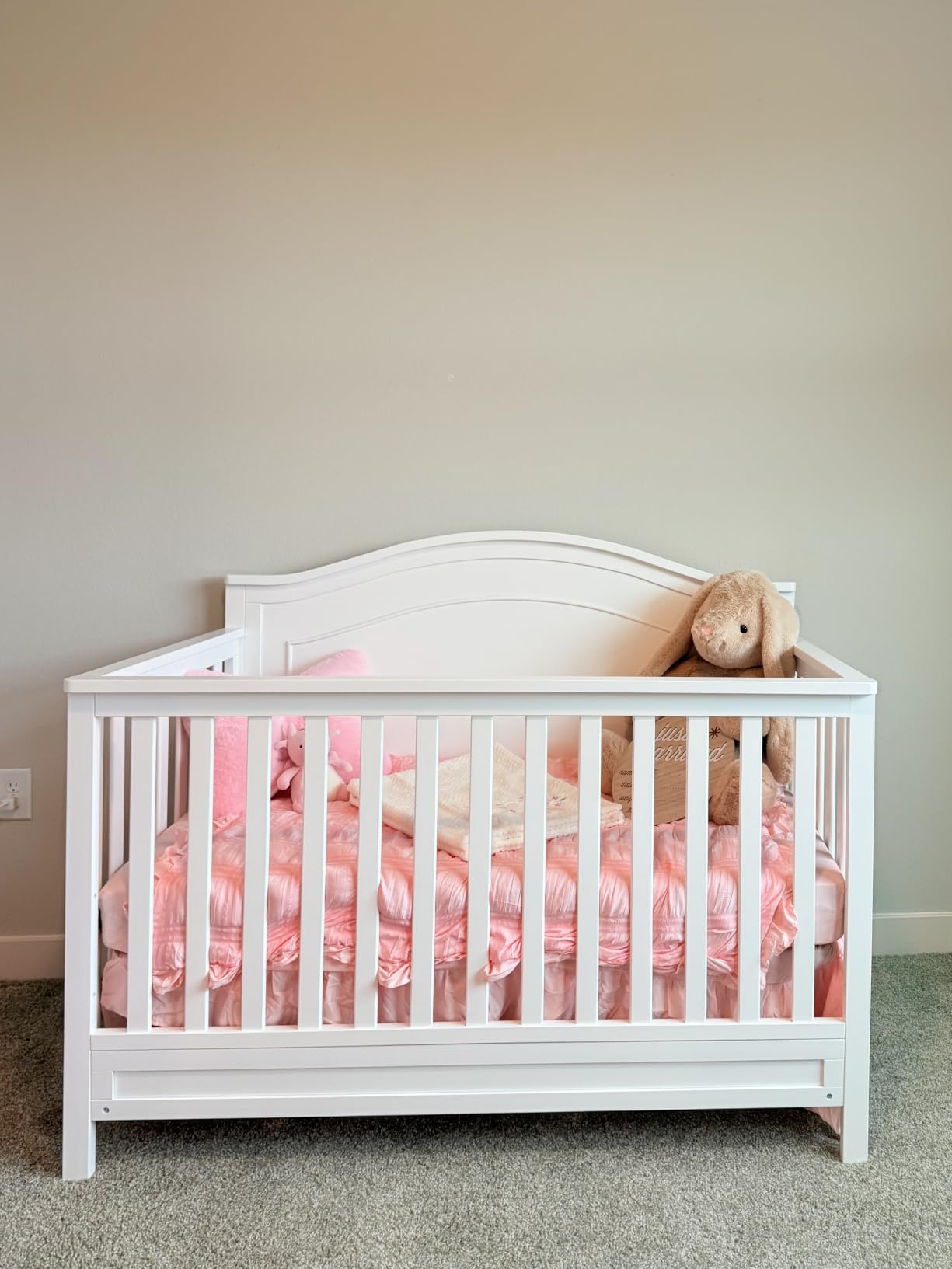 Davinci Charlie 4-in-1 Convertible Crib, GREENGUARD Certified, Chestnut | Converts to Toddler Bed, Daybed, Full-Size Bed, 4 Adjustable Mattress Heights, Conversion Kits Sold Separately, Easy Assembly customer photo 1