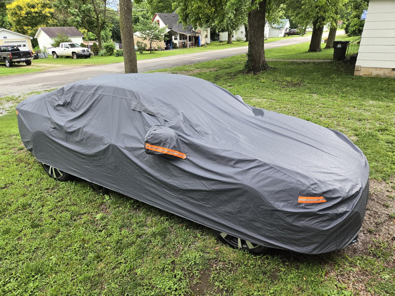 GUNHYI 16 Layers Car Cover Waterproof All Weather, Heavy Duty Outdoor Car Cover Universal Fit Sedan customer photo 1