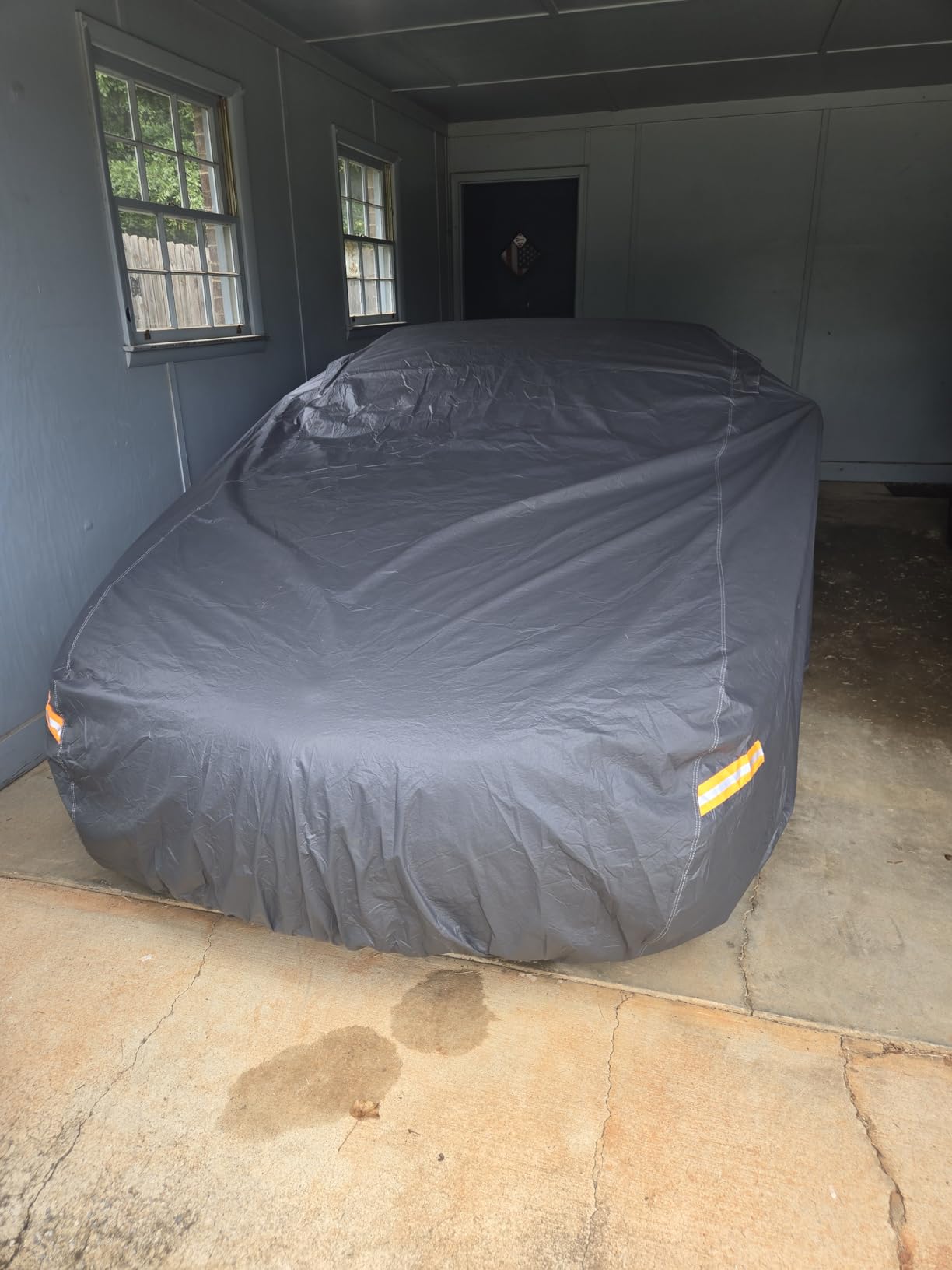 GUNHYI 16 Layers Car Cover Waterproof All Weather, Heavy Duty Outdoor Car Cover Universal Fit Sedan customer photo 2