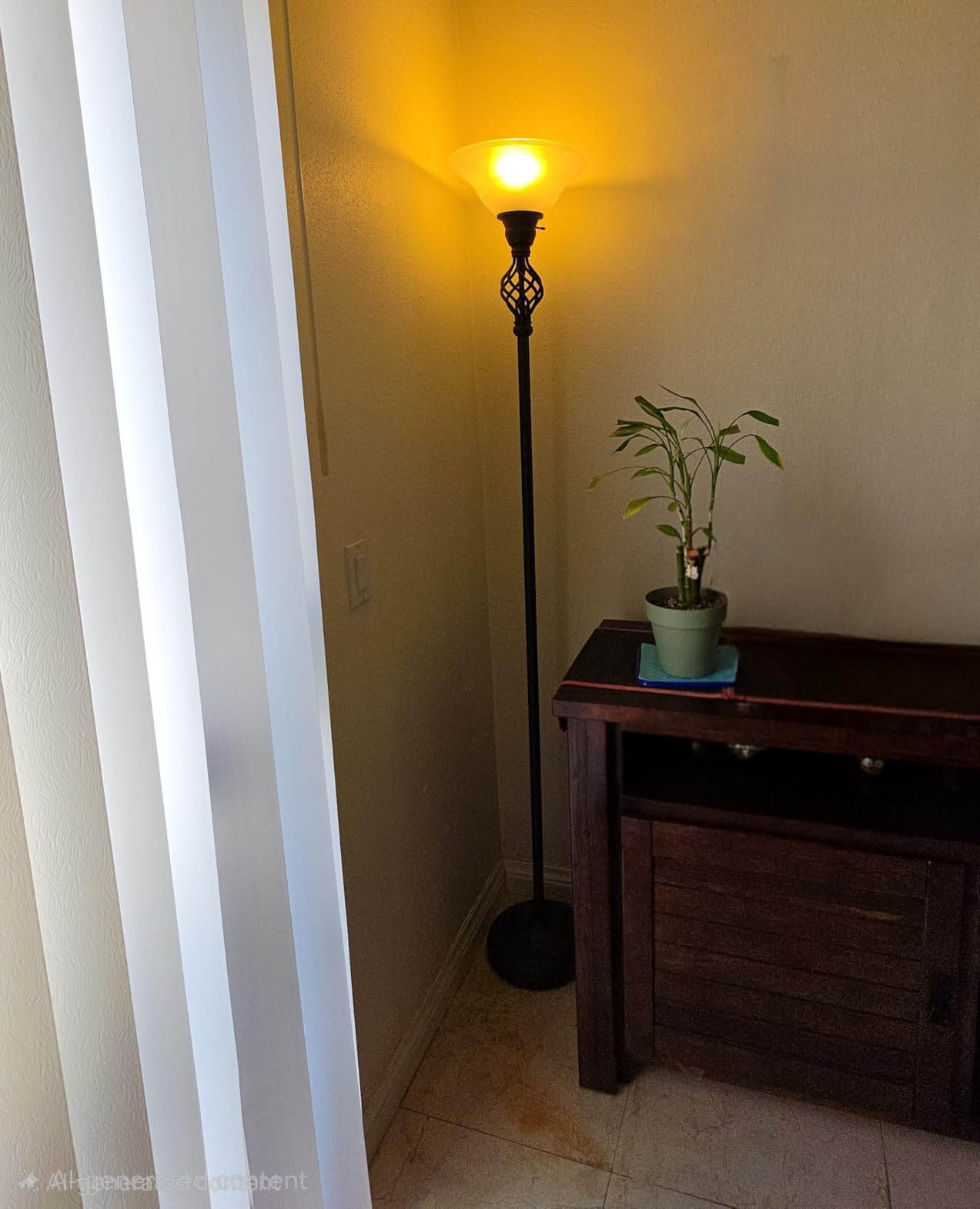 GyroVu Torchiere Floor Lamp for Living Room, LED Standing Reading Light customer photo 1