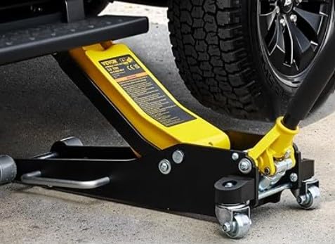 VEVOR 2.5 Ton Low Profile, Heavy-Duty Steel Racing Floor Jack with Dual Pistons Quick Lift Pump, Lifting Range 3.64