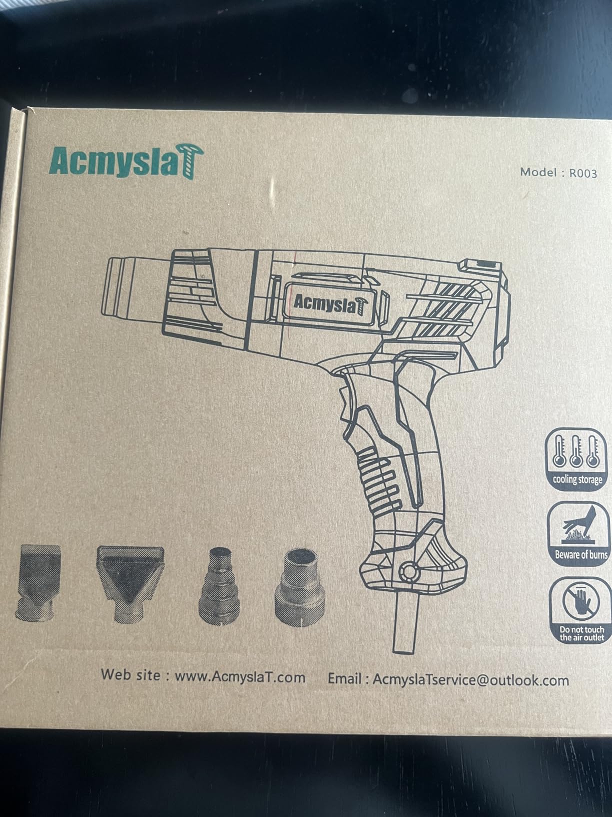 Heat Gun, Heavy Duty Hot Air Gun Kit Dual Temperature Settings 572℉~932℉ (300℃-500℃), Overload Protection with 4 Nozzles for Crafts, Shrink Wrapping/Tubing, Paint Removing, Epoxy Resin customer photo 2