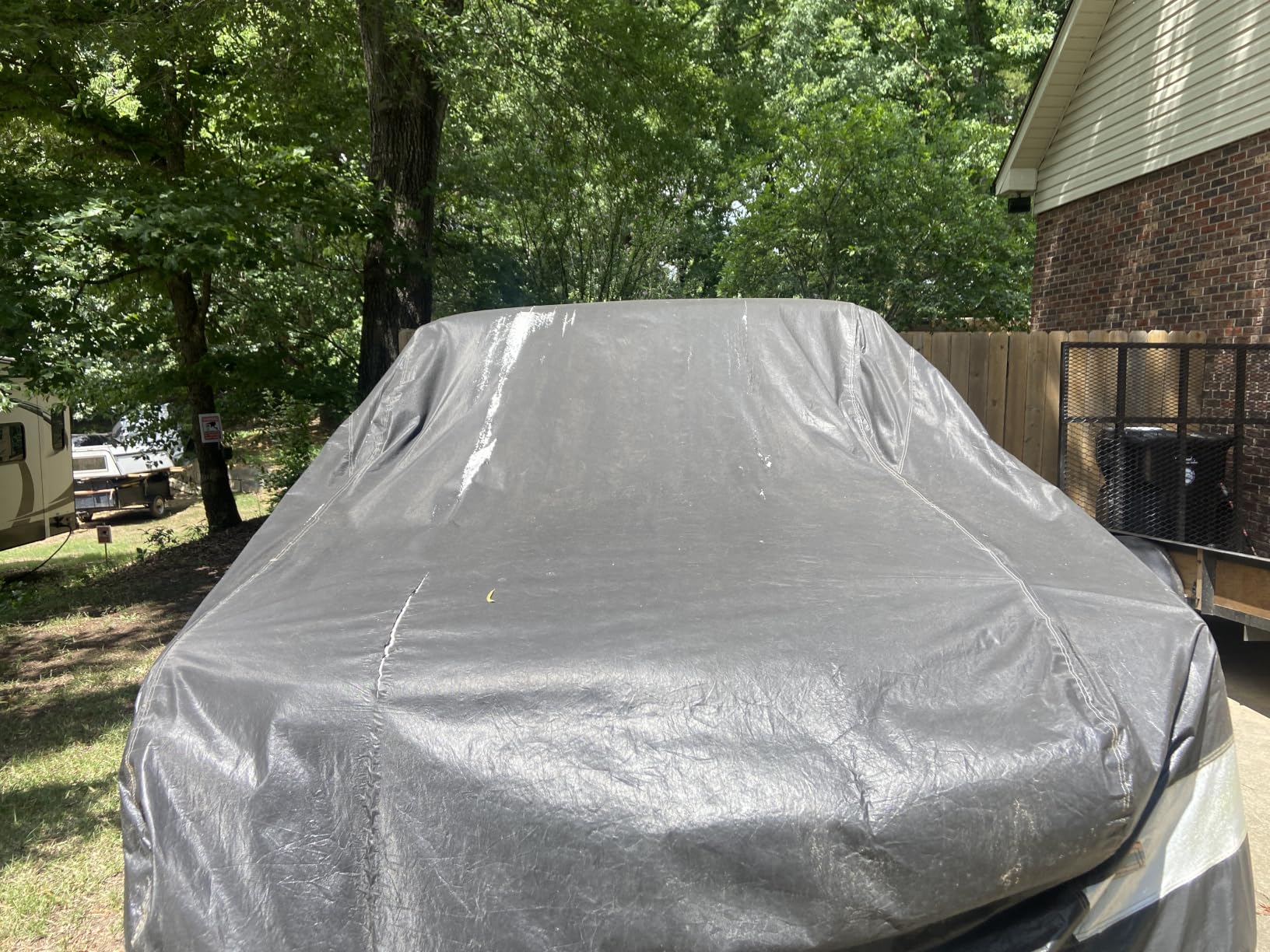 10 Layers Car Cover Waterproof All Weather for SUV,100% Waterproof Outdoor Car Covers Rain Snow UV Dust Protection. Custom Fit for BMW X3, Audi Q5, Nissan Rogue, Chevy Equinox,etc customer photo 2