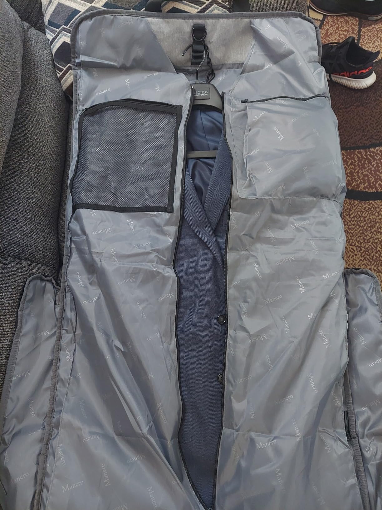 Mancro Carry On Garment Bags for Travel, Garment Convertible Weekender Bag for Wrinkle-Free, Hanging Travel Suit Bags with Shoulder Strap, Waterproof Suitcase Luggage Bag for Men Women, Black customer photo 2
