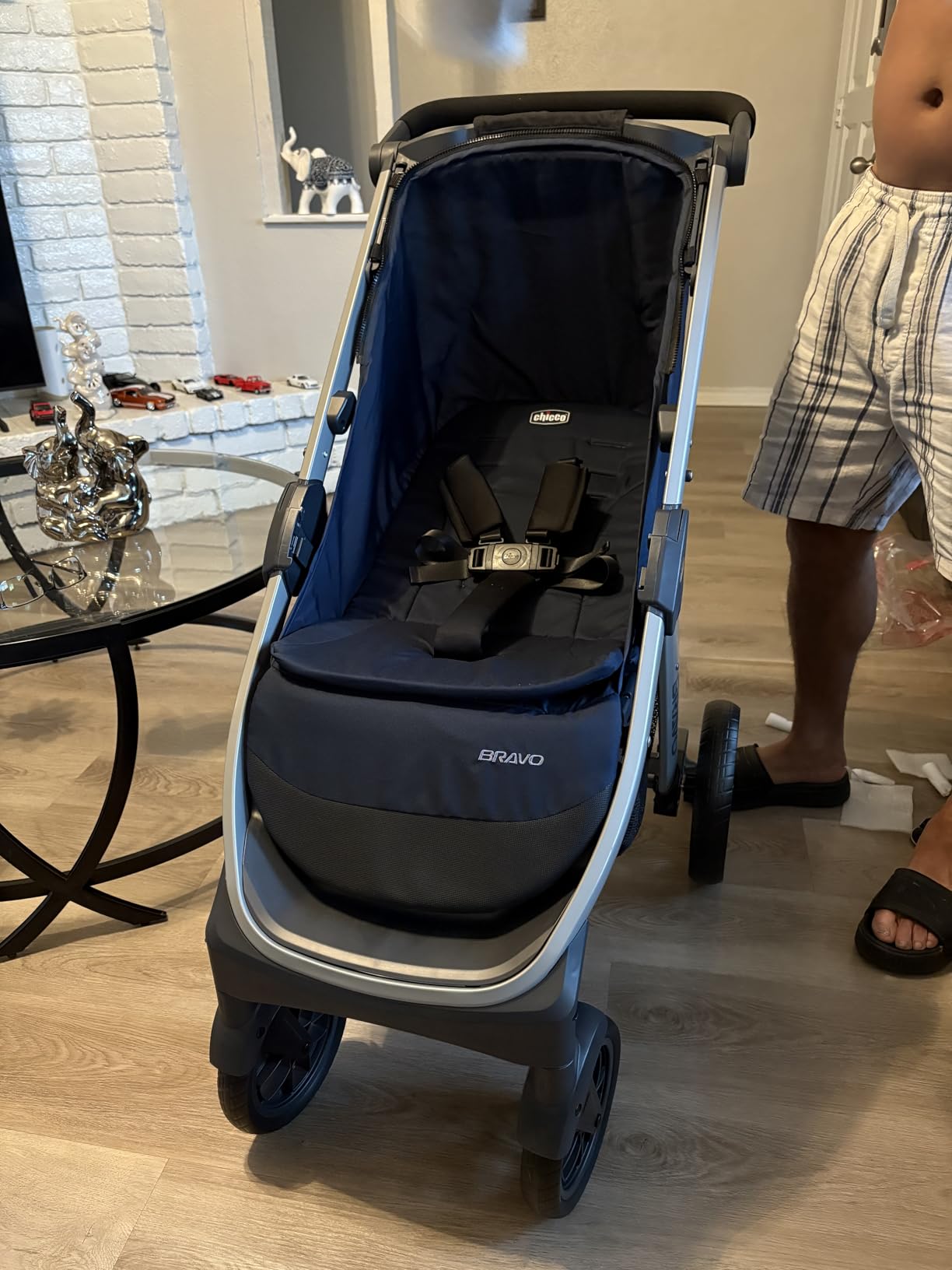 Chicco Bravo 3-in-1 Trio Travel System, Bravo Quick-Fold Stroller with KeyFit 30 Infant Car Seat and Base, Parker customer photo 2