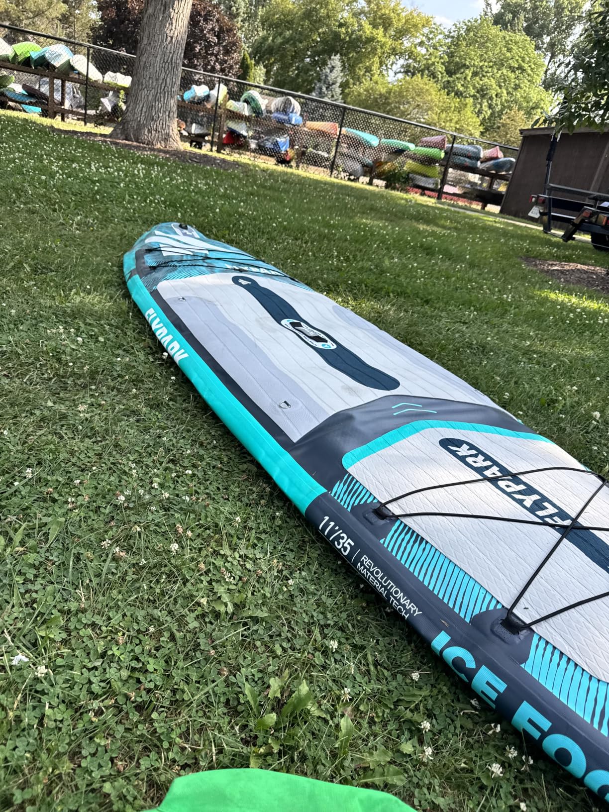 Flypark 10'8/11'x35'' Fishing&Family Stable Inflatable Paddle Boards, Extra Wide SUP Paddleboard Inflatable, 430lb/3 People, Stand Up Paddle Board for Adults, Camera Mount, Shoulder Strap, Rod Holder customer photo 1