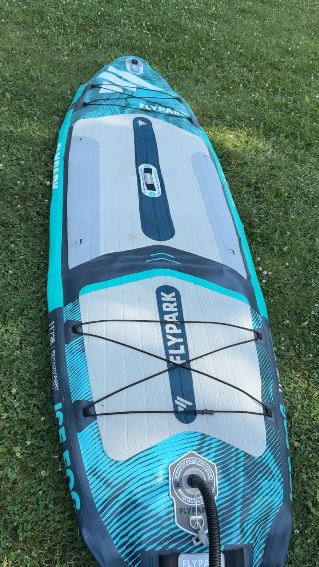 Flypark 10'8/11'x35'' Fishing&Family Stable Inflatable Paddle Boards, Extra Wide SUP Paddleboard Inflatable, 430lb/3 People, Stand Up Paddle Board for Adults, Camera Mount, Shoulder Strap, Rod Holder customer photo 2