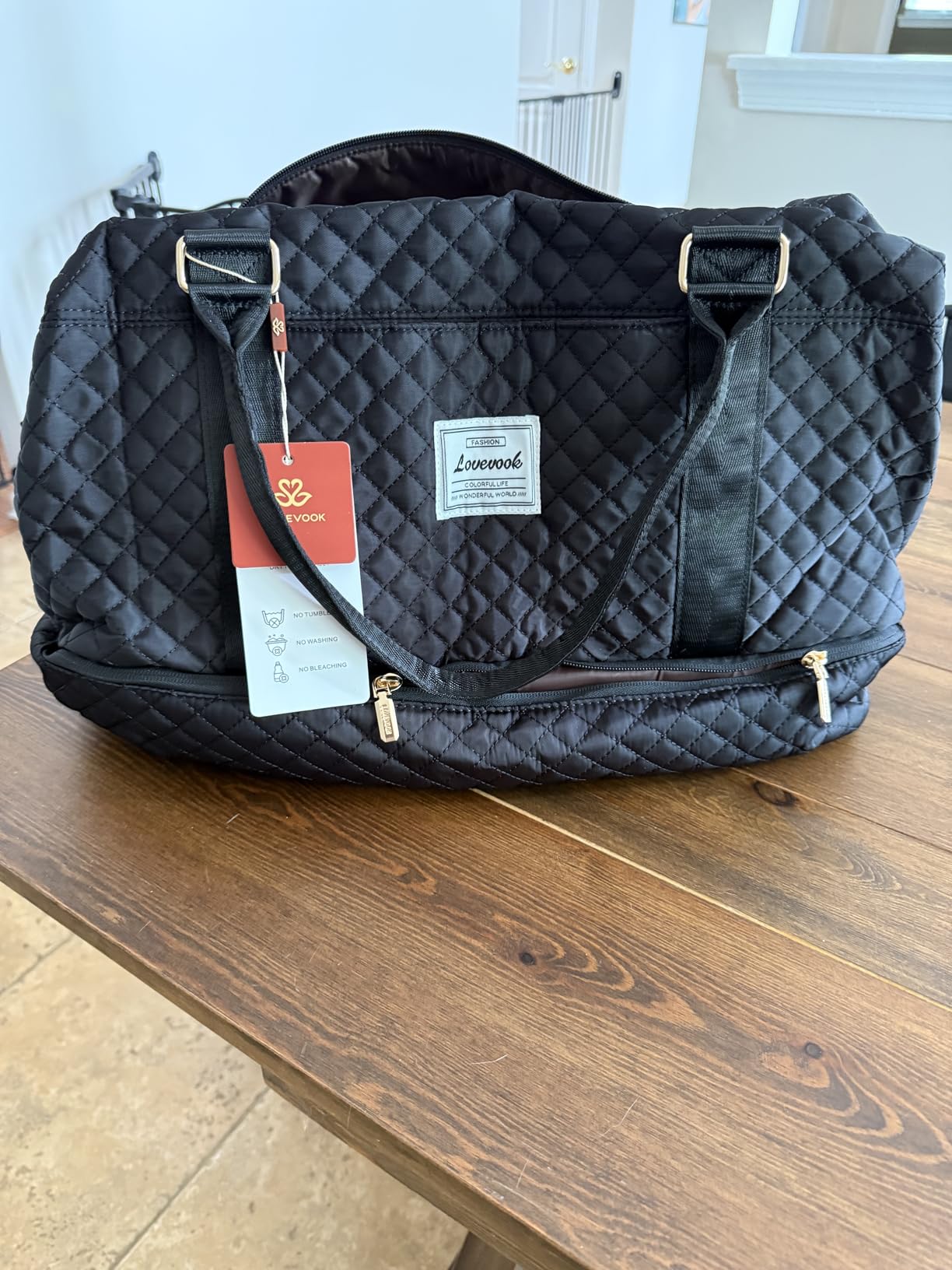 LOVEVOOK Travel Duffle Bag, Weekender Bags for Women with Shoe Compartment, Carry on Overnight Bag with Toiletry Bag, Gym Duffel Bag with Wet Pocket customer photo 1
