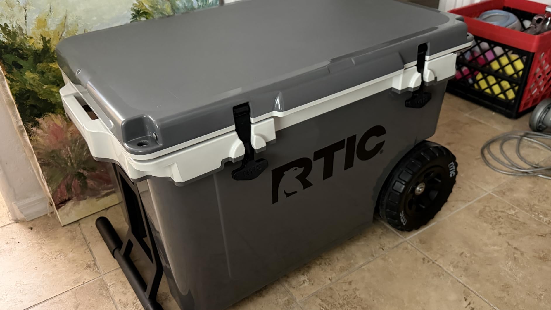 RTIC 52 Quart Ultra-Light Wheeled Hard Cooler Insulated Portable Ice Chest Box for Beach, Drink, Beverage, Camping, Picnic, Fishing, Boat, Barbecue, 30% Lighter Than Rotomolded Coolers customer photo 1