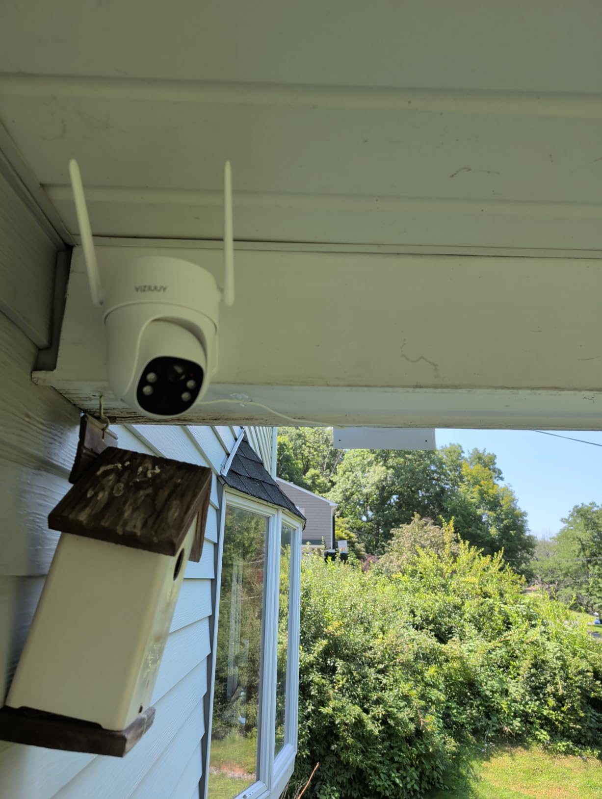 VIZIUUY 3MP Solar Security Cameras Wireless Outdoor, WiFi 6, 360°PTZ Camera | Color Night Vision, IP66 Weatherproof, PIR+AI Detection, 2-Way Audio, Alexa & Google Assistant, for Backyard/Front Door/Porch customer photo 1