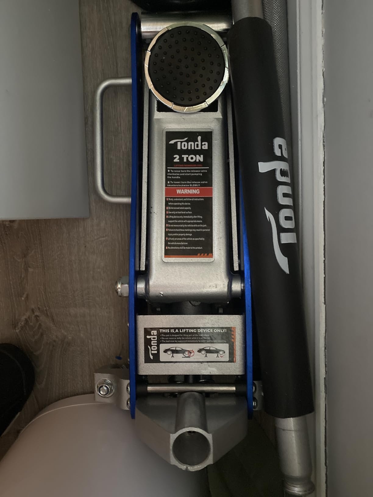TONDA Floor Jack, Low Profile 2 Ton Aluminum and Steel Car Jack, Blue | Dual Pump System, Rapid Lift, 3.35