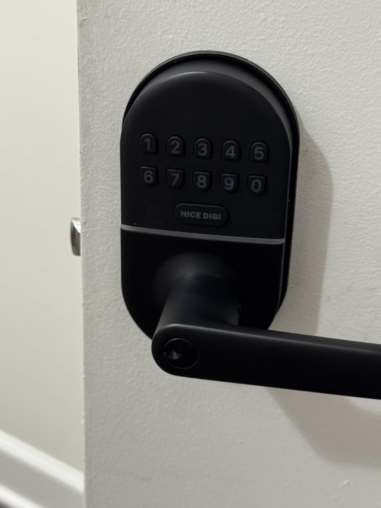 Keypad Door Lock with Handle, Smart Keyless Entry with Code for Front Door | No App or Wi-Fi, Easy DIY Install, with 20 Passcodes and 2 Keys, Auto-Lock, One-Touch Lock, Passage Mode, Backlit Keypad customer photo 1