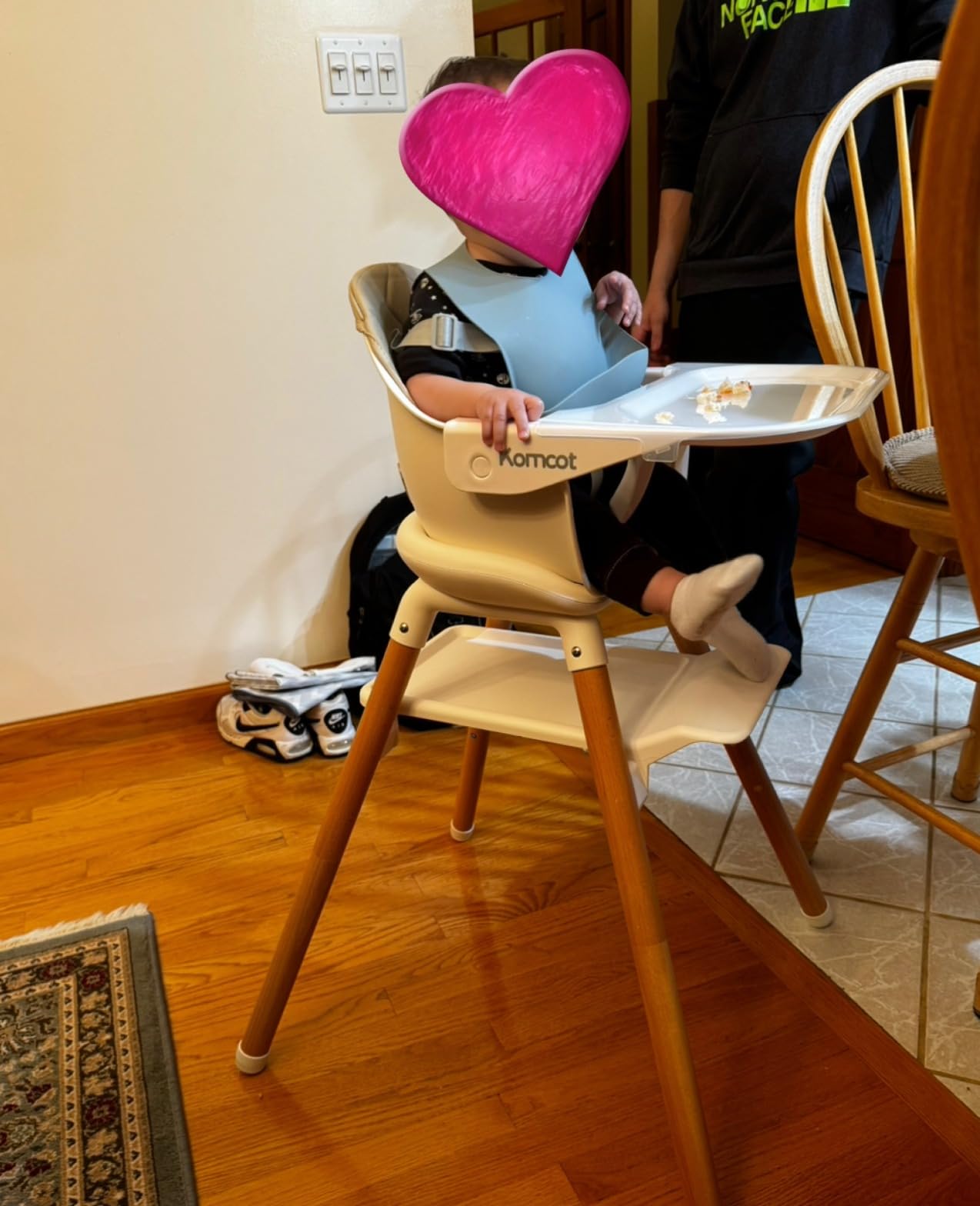High Chair, 6 in 1 Wooden Convertible High Chairs for Babies and Toddlers customer photo 2