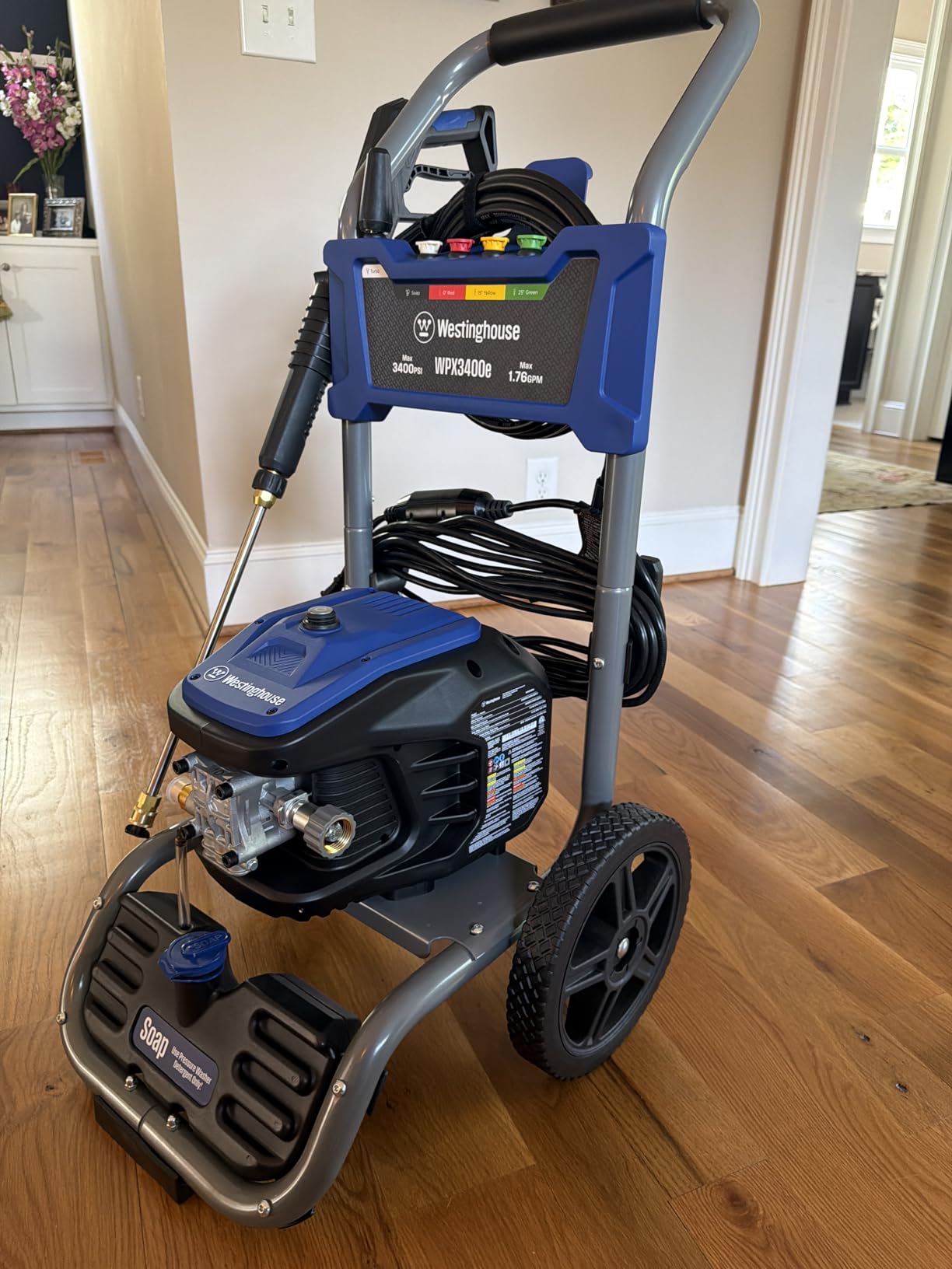 Westinghouse WPX3400e Electric Pressure Washer, 3400 Max PSI and 2.0 Max GPM, Brushless Motor, Onboard Soap Tank, Spray Gun and Wand, 5 Nozzle Set customer photo 2