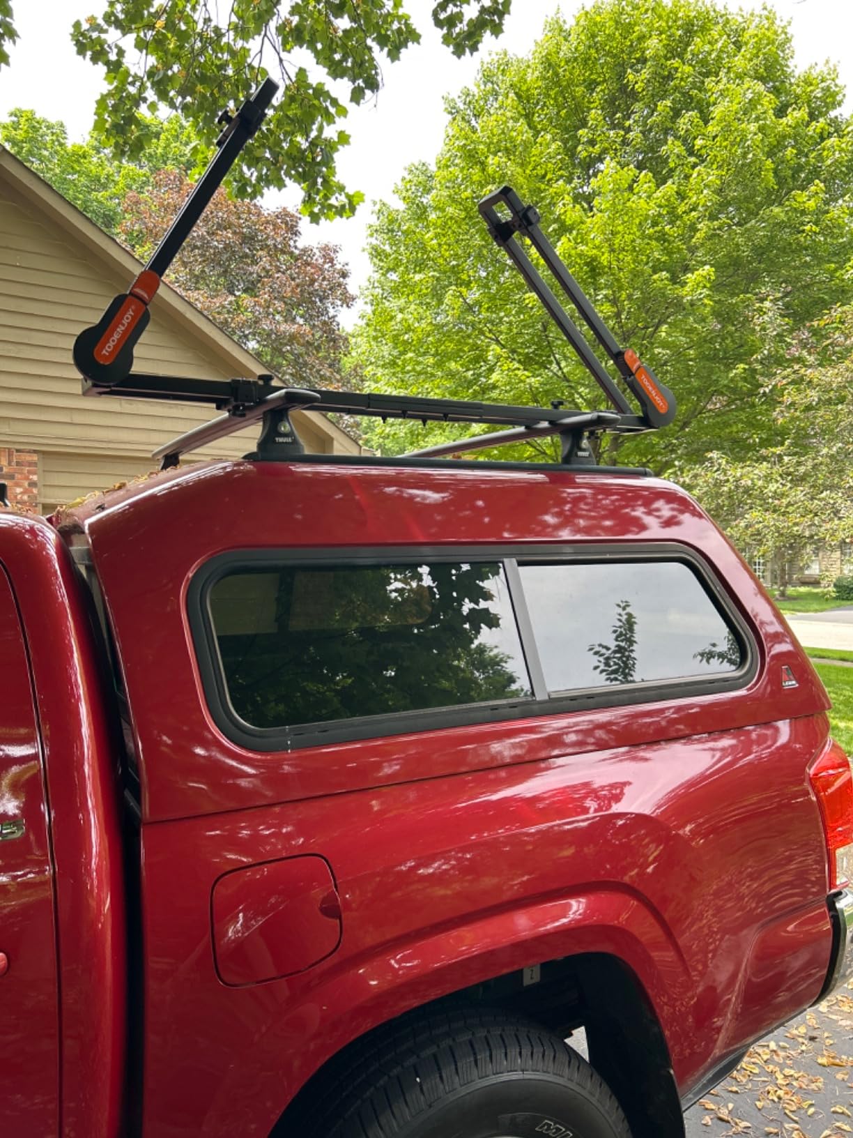 TOOENJOY Rooftop Bike Rack for Car SUV, Upright Roof Mount Bicycle Rack with 2 Arms for Movable Crossbar, 1 Bike Carrier customer photo 1