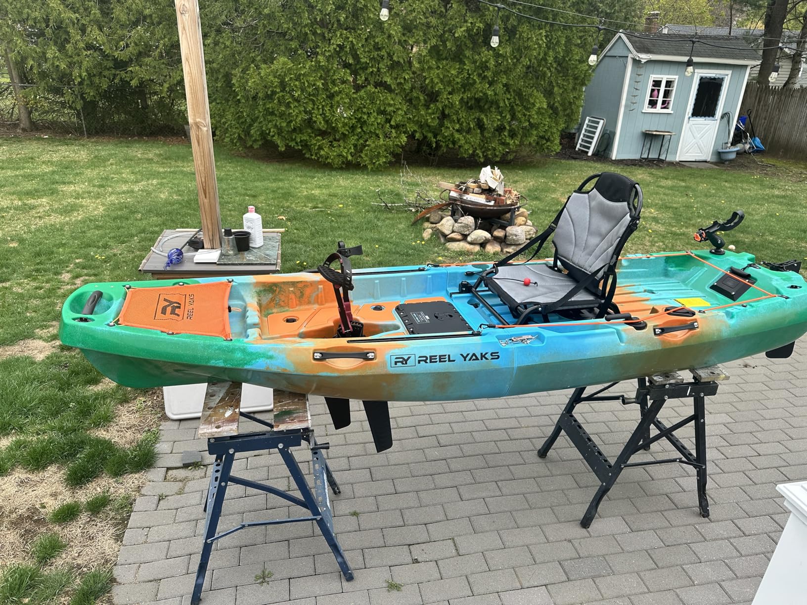 Reel Yaks Radar Modular Fishing Kayak, 10ft, 430 lbs Capacity | Sunrise, Pedal Kayaks for Adults & Youth, Sit on Top, Lightweight, Portable, Fits in Trunks & Closets, Gear Storage customer photo 1