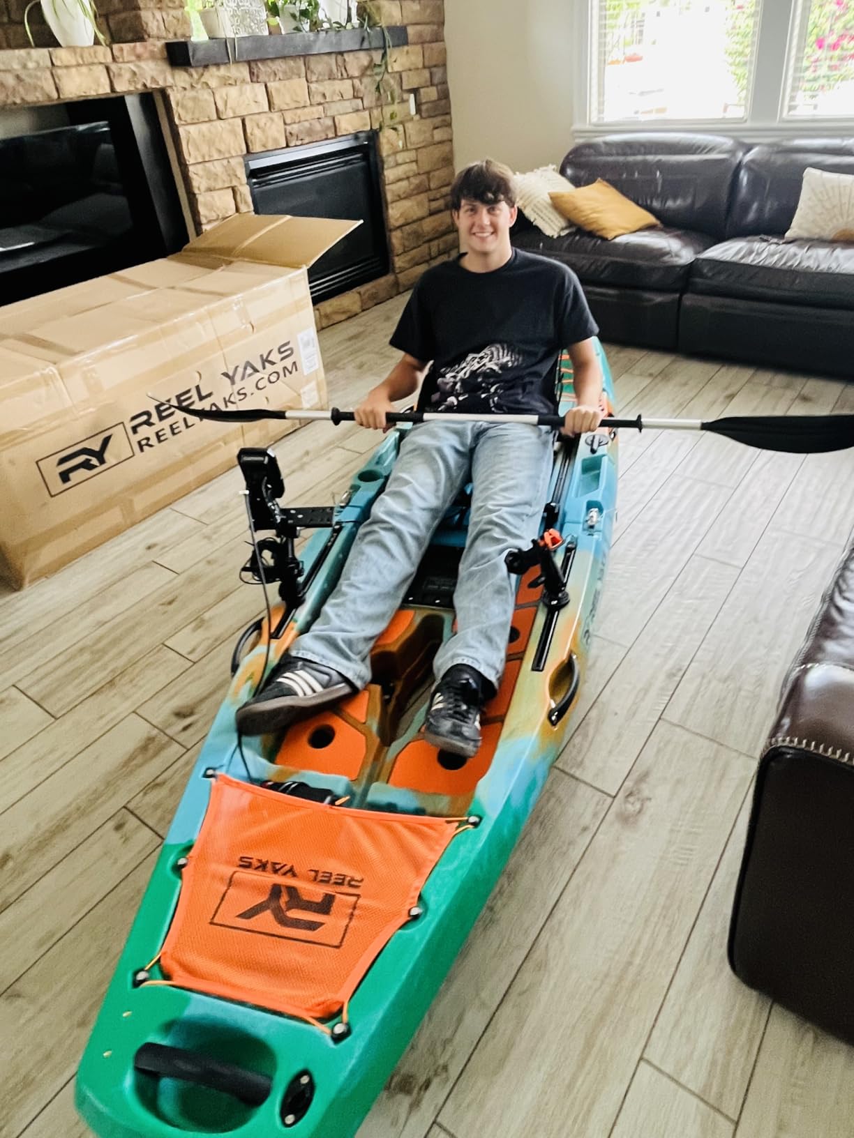 Reel Yaks Radar Modular Fishing Kayak, 10ft, 430 lbs Capacity | Sunrise, Pedal Kayaks for Adults & Youth, Sit on Top, Lightweight, Portable, Fits in Trunks & Closets, Gear Storage customer photo 2
