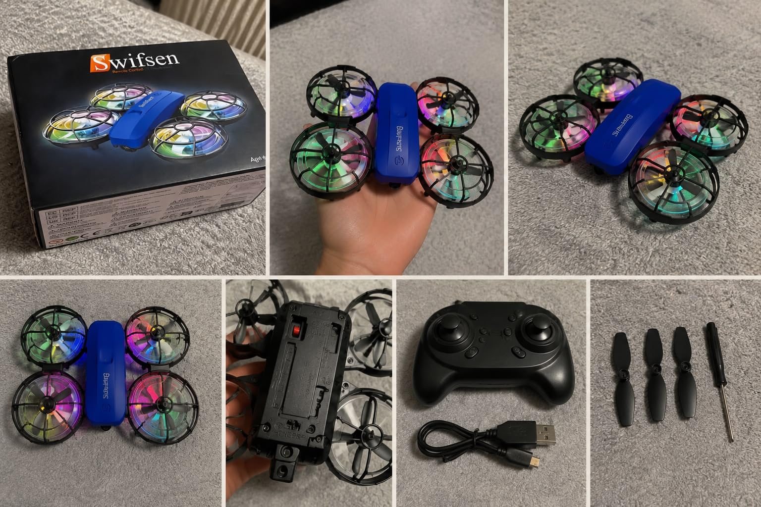 Swifsen Drones for Kids with Camera, RC Drone Indoor Small Helicopter, Birthday Gifts for Boys and Girls Beginners Friendly, Mini Quadcopter Toy With 2 Batteries, Propeller Protect, Altitude Hold customer photo 1