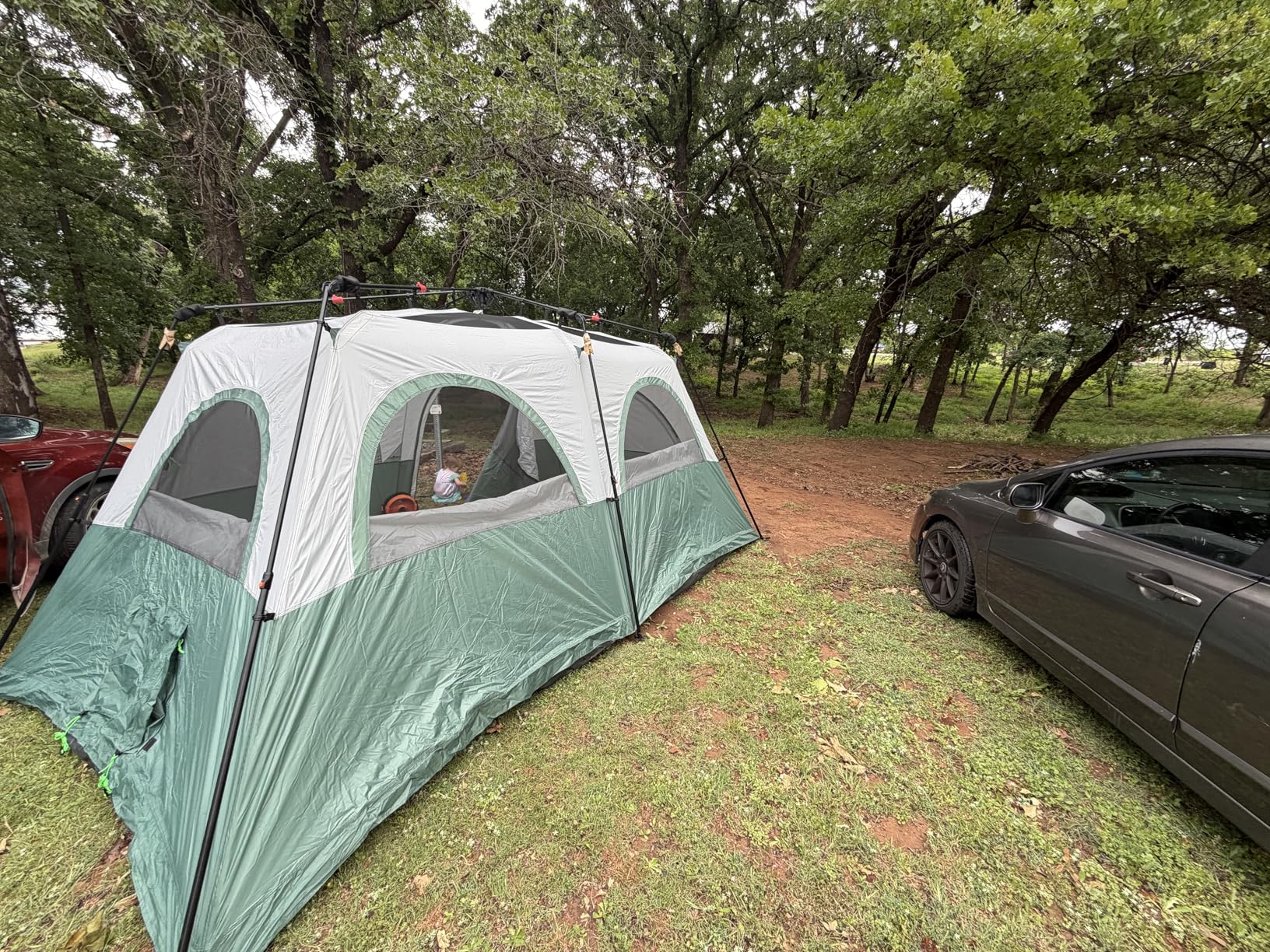 Amazon Basics Instant Camping Tent with Rainfly, Weather-Resistant, Quick Setup customer photo 1