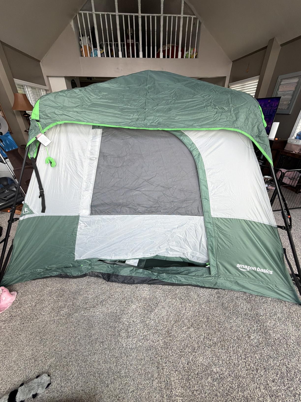 Amazon Basics Instant Camping Tent with Rainfly, Weather-Resistant, Quick Setup customer photo 2