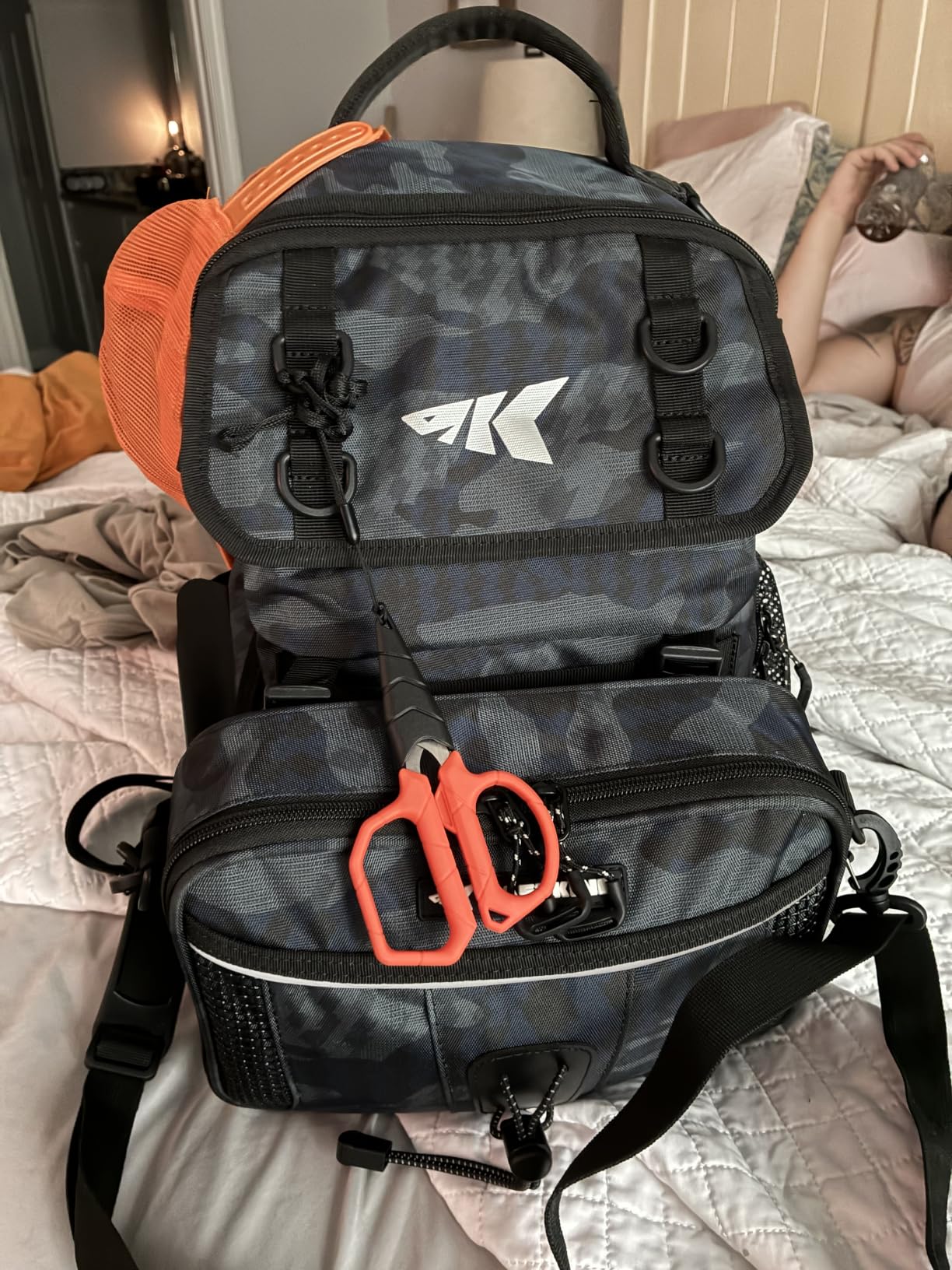 KastKing BaitSpace Fishing Sling Bag, Fishing Backpack with Rod Holder | Water-Resistant Tackle Storage with Soft Bait Binder, Adjustable Tackle Bag for Bank, Wading & Boat Fishing customer photo 1