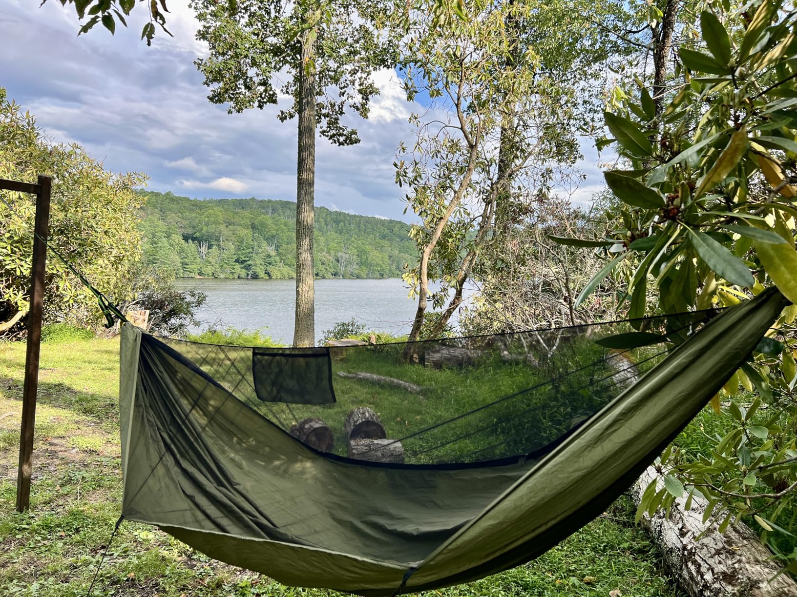 Camping Hammock with Mosquito Net and Ridge Rope, Extra Large for 2 Person, Lightweight Hanging Hammocks Tree Straps, All-in-one Fast Open Hammock for Outside, Hiking, and Travel customer photo 2